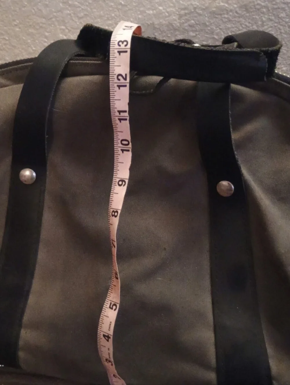 Men's Olive Green Canvas Deerskin Travel Duffel Bag